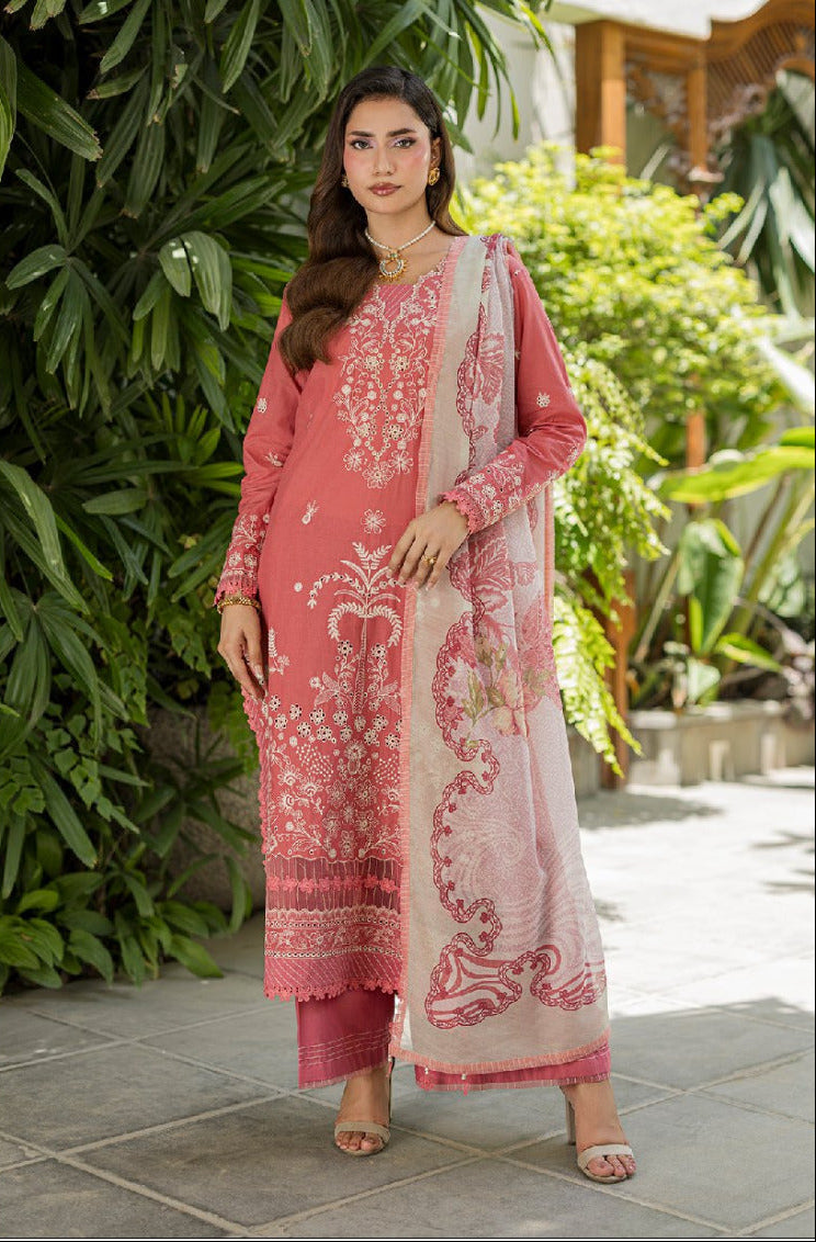 ZELLBURY | Unstitched 3 Piece Embroidered Chikankari Collection