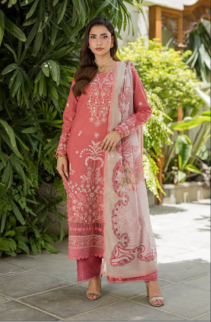 ZELLBURY | Unstitched 3 Piece Embroidered Chikankari Collection