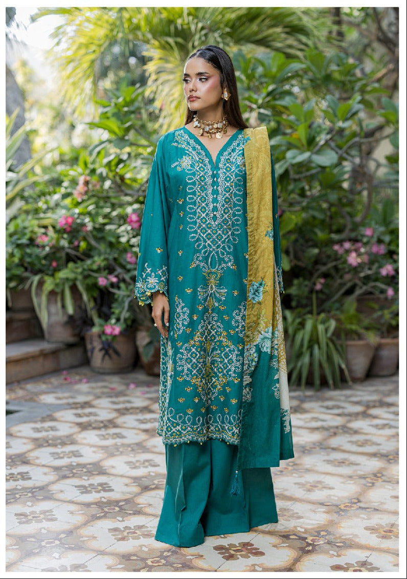ZELLBURY | Unstitched 3 Piece Embroidered Chikankari Collection