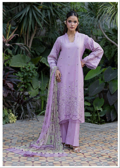 ZELLBURY | Unstitched 3 Piece Embroidered Chikankari Collection