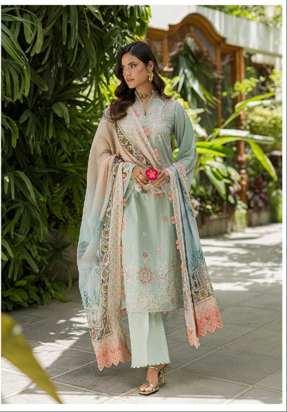 ZELLBURY | Unstitched 3 Piece Embroidered Chikankari Collection
