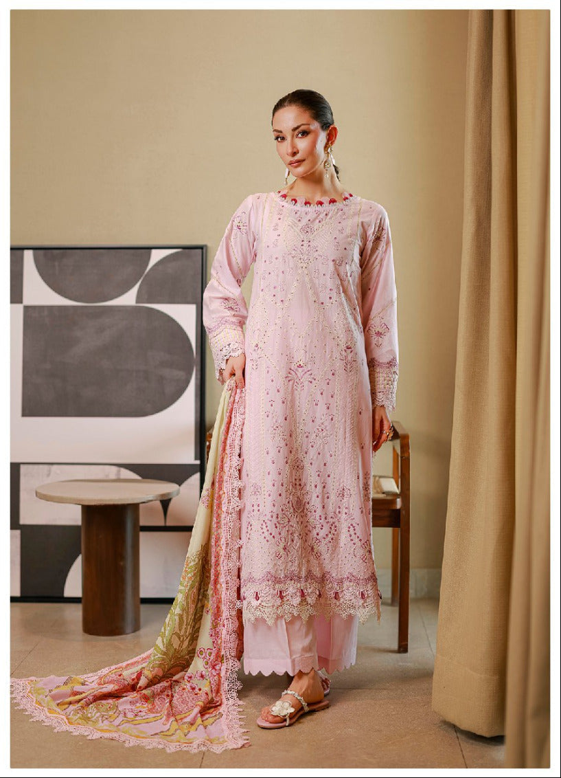 ZELLBURY | Unstitched 3 Piece Embroidered Chikankari Collection
