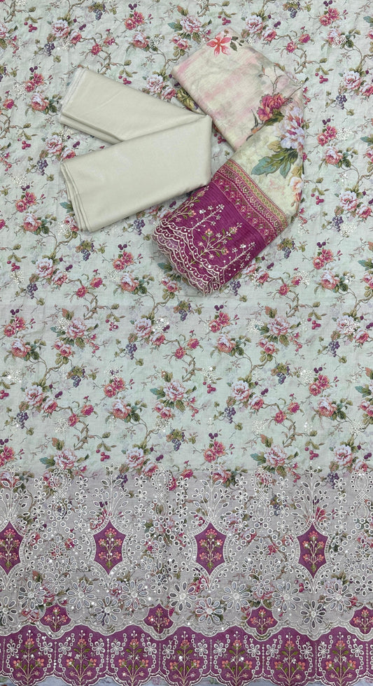BIN SAEED | Unstitched Embroidered 3 Pc Lawn Collection