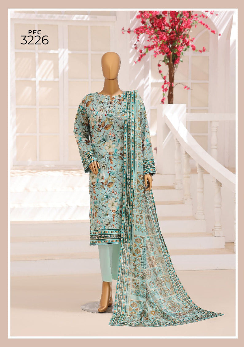HZ | Unstitched 3PC Floral Printed Lawn Collection