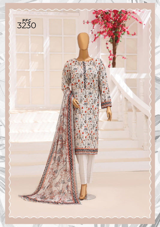HZ | Unstitched 3PC Floral Printed Lawn Collection