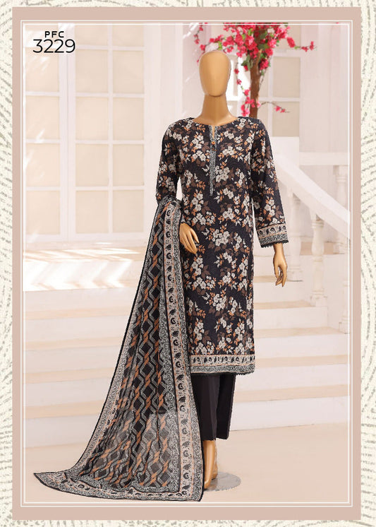 HZ | Unstitched 3PC Floral Printed Lawn Collection