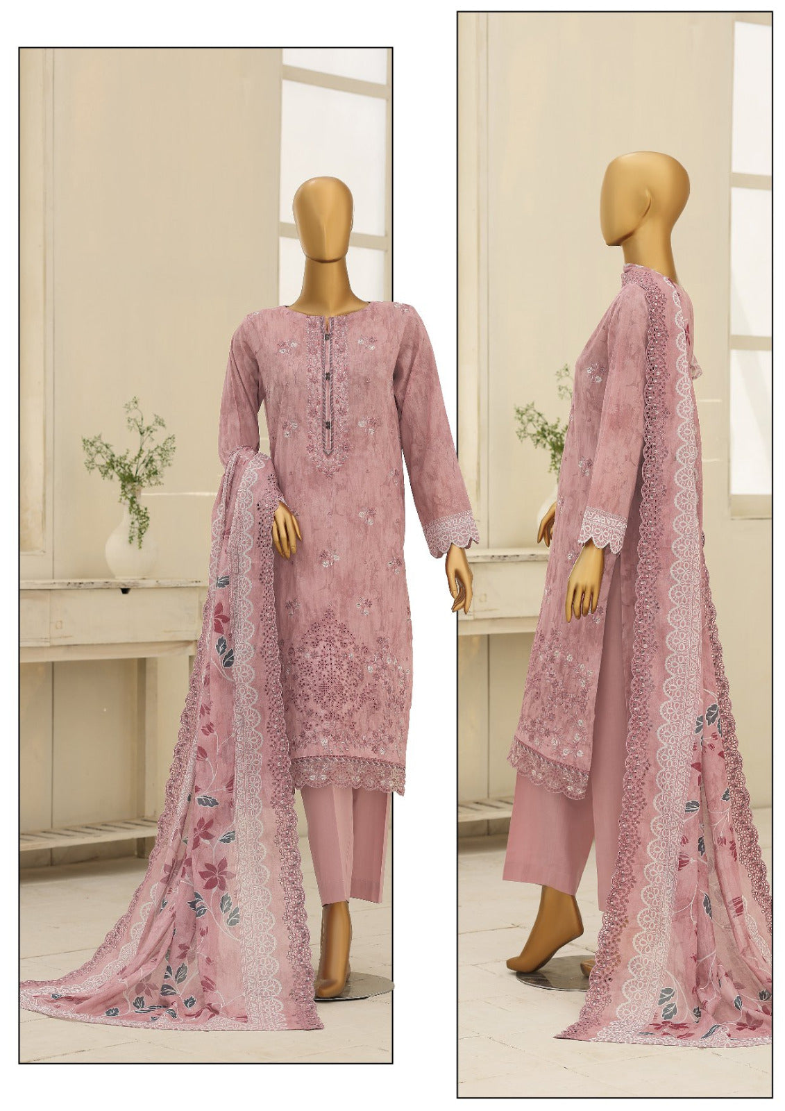HZ | Premium Eid Edit UNSTITCH 3 Piece Embroidered Lawn Collection