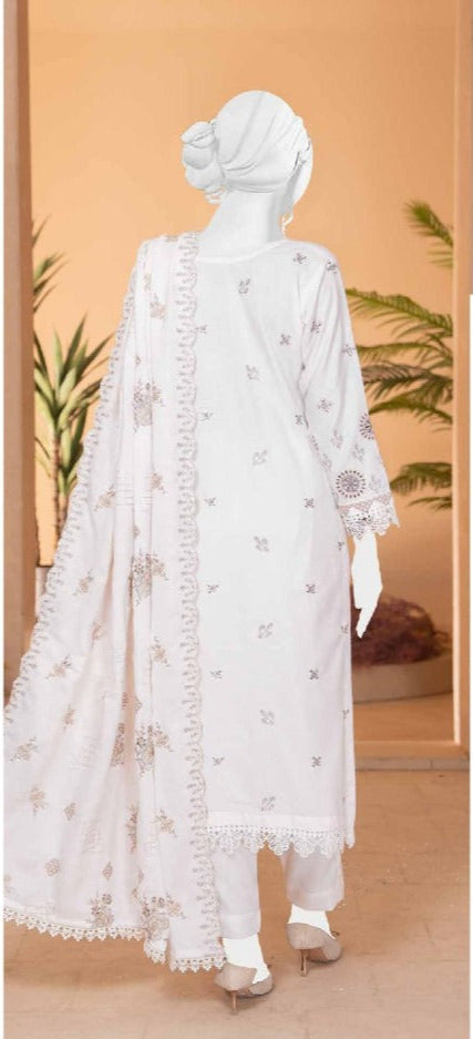 Deda Zaib | Premium Winter Collection by ABC – 3PC Unstitched Embroidered Winter Dress