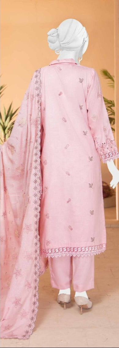 Deda Zaib | Premium Winter Collection by ABC – 3PC Unstitched Embroidered Winter Dress
