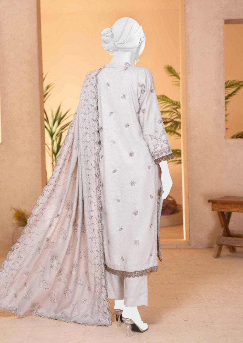 Deda Zaib | Premium Winter Collection by ABC – 3PC Unstitched Embroidered Winter Dress