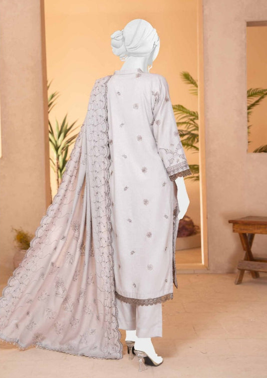 Deda Zaib | Premium Winter Collection by ABC – 3PC Unstitched Embroidered Winter Dress