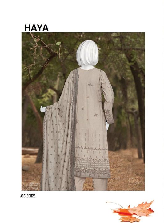 Haya | Embroidered Winter Collection by ABC 3-piece unstitched suit