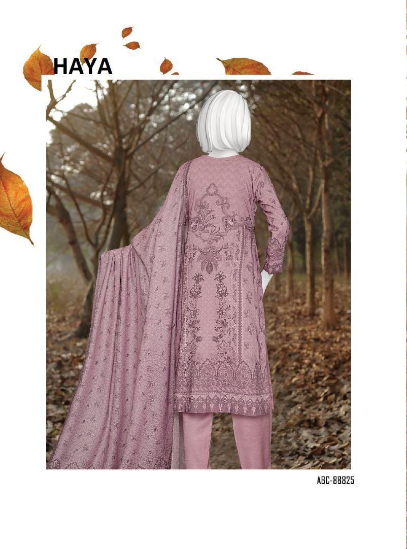 Haya | Embroidered Winter Collection by ABC 3-piece unstitched suit