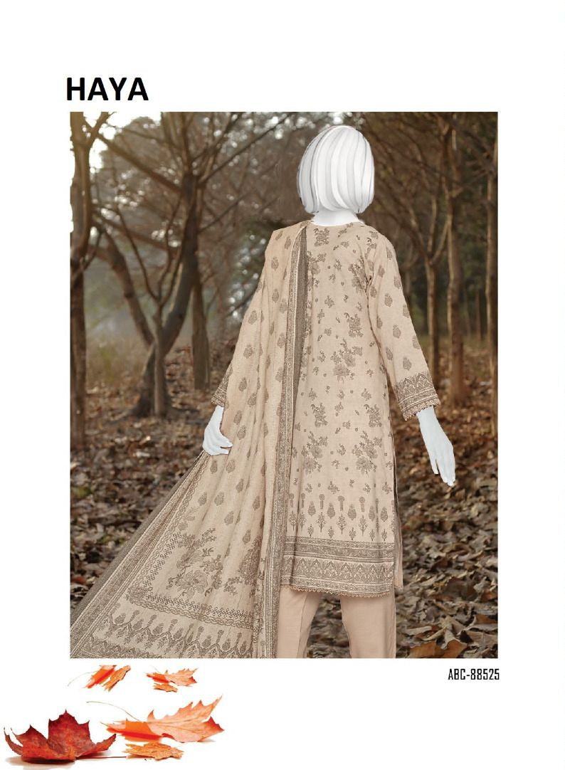 Haya | Embroidered Winter Collection by ABC 3-piece unstitched suit