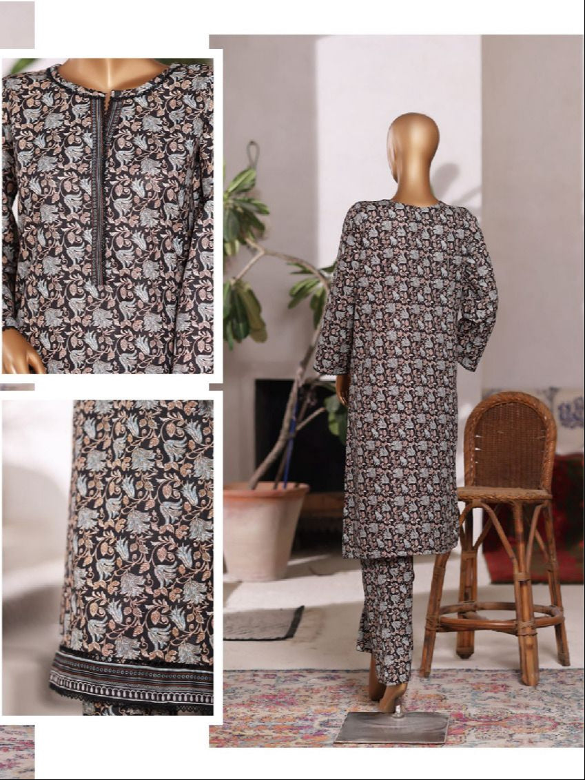 Bin Saeed  | Printed Khaddar Co-Ords Stitched Collection – 2PCS