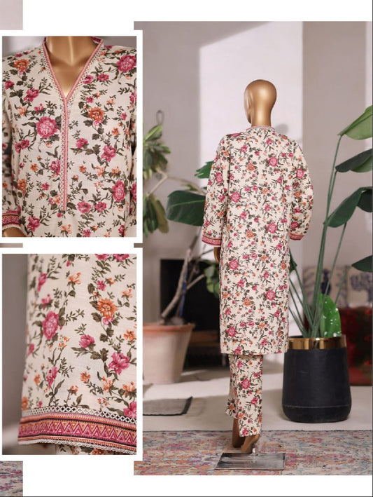 Bin Saeed  | Printed Khaddar Co-Ords Stitched Collection – 2PCS