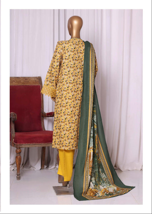 Bin Saeed | Stitched 3pc Embroidered Khaddar Collection