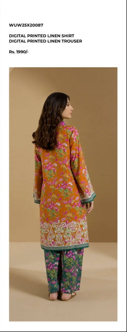 Zellbury | Unstitched 2 Pc Digital Printed Linen Suit