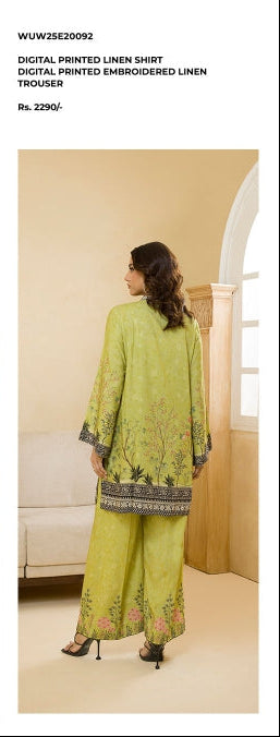 Zellbury Unstitched 2 Pc Digital Printed Linen Collection