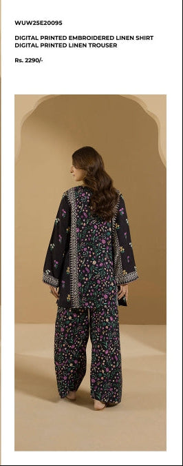 Zellbury | Unstitched 2 PcDigital Printed Embroidered Linen Collection