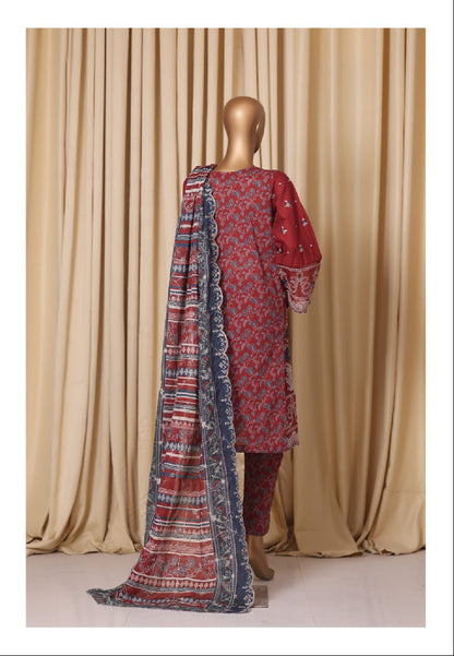 Bin Saeed | Stitched 3pc Luxury Embroidered Cotton Collection