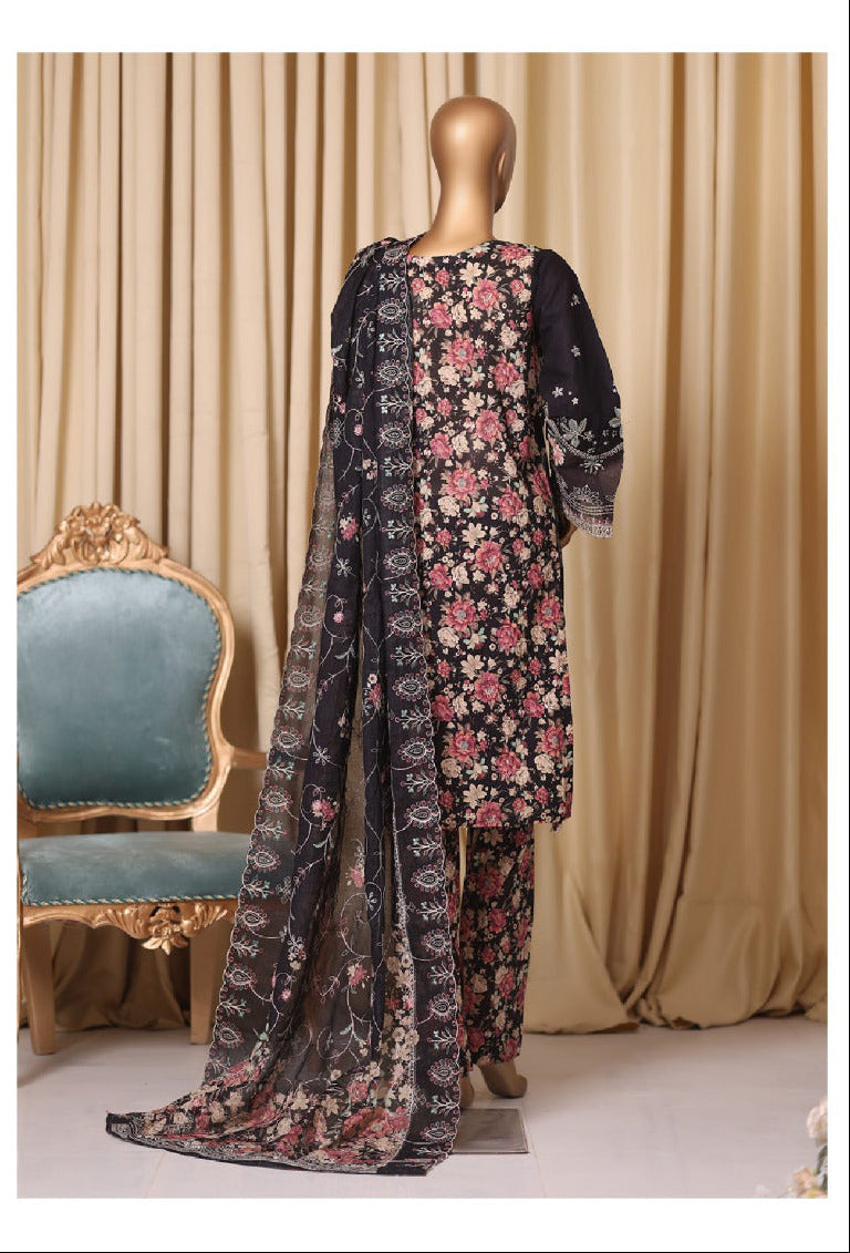 Bin Saeed | Stitched 3pc Luxury Embroidered Cotton Collection