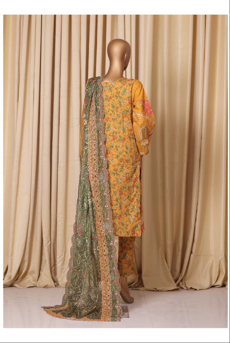 Bin Saeed | Stitched 3pc Luxury Embroidered Cotton Collection