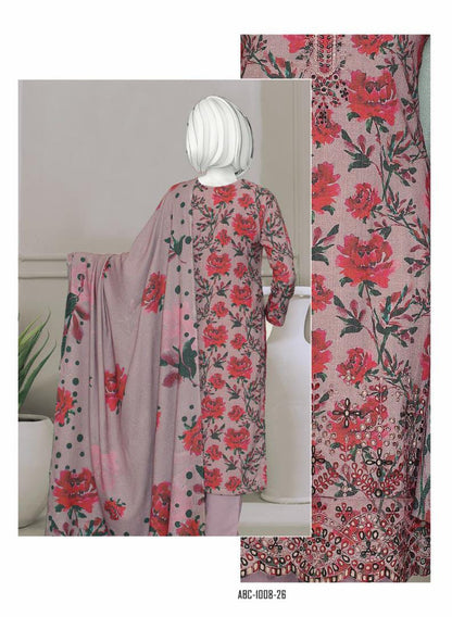 Bismil by ABC | Unstitched 3 Pc Embroidered Slub Collection