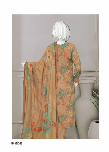 Bismil by ABC | Unstitched 3 Pc Embroidered Slub Collection