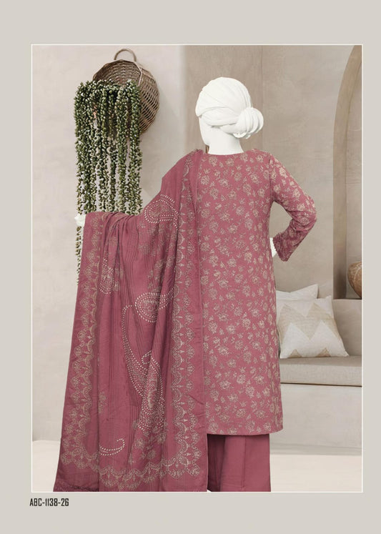 Mahnoor by ABC Fabric | Unstitch 3 Pc Winter Collection Vol 07