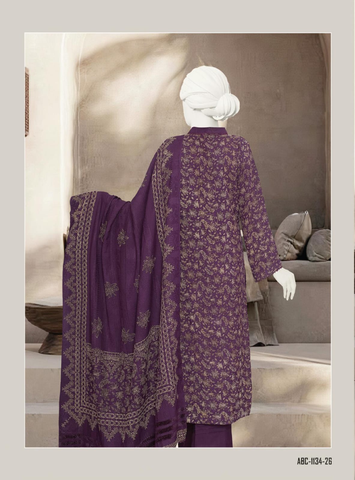 Mahnoor by ABC Fabric | Unstitch 3 Pc Winter Collection Vol 07