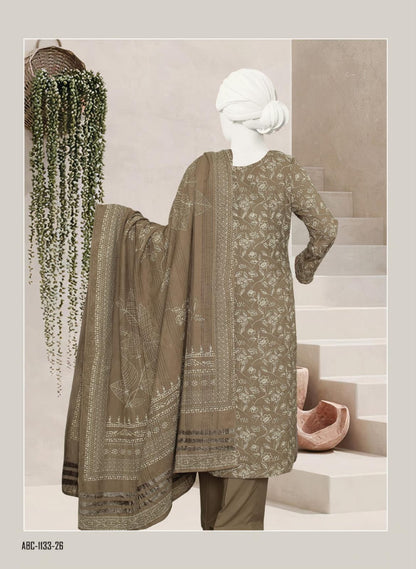 Mahnoor by ABC Fabric | Unstitch 3 Pc Winter Collection Vol 07