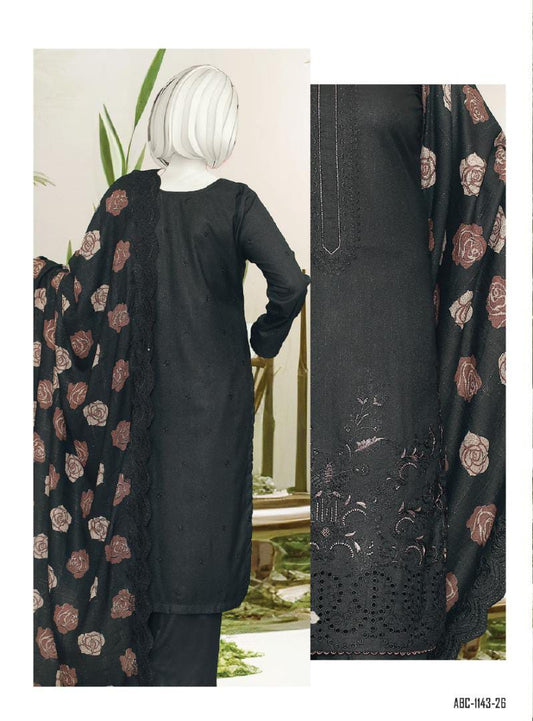 Zahay Naseeb by ABC Fabric | Unstitch 3 Pc  Embroidered Winter Zarri Collection