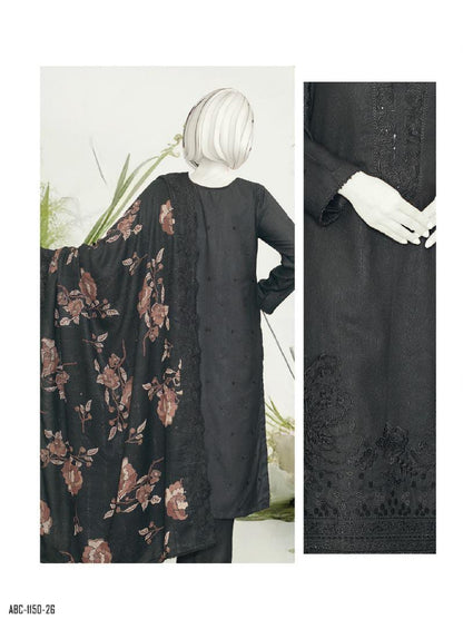 Zahay Naseeb by ABC Fabric | Unstitch 3 Pc  Embroidered Winter Zarri Collection