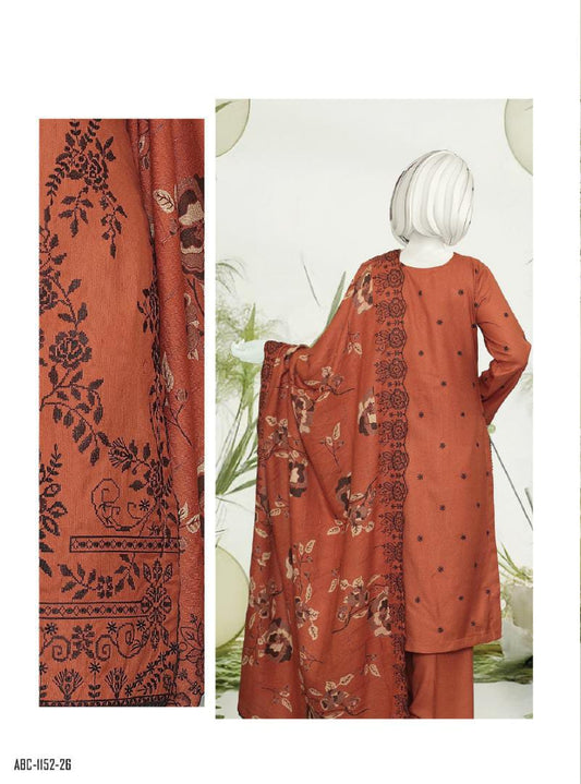 Zahay Naseeb by ABC Fabric | Unstitch 3 Pc  Embroidered Winter Zarri Collection