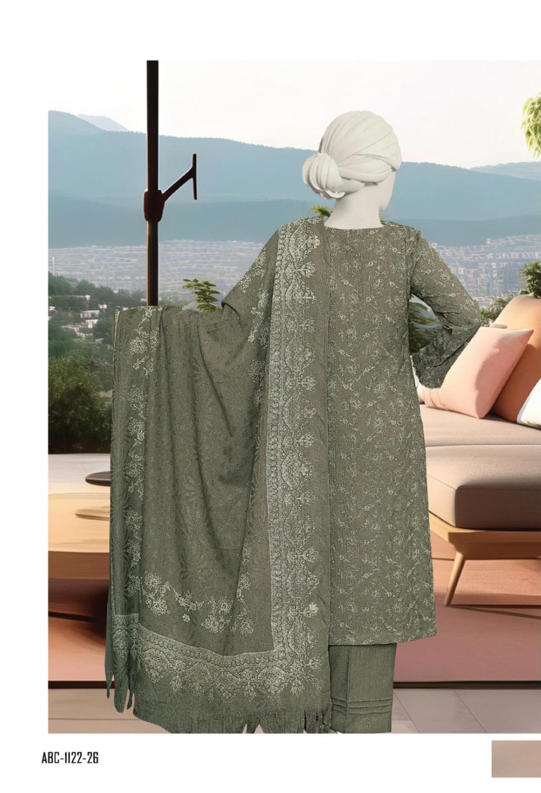Kashmira by ABC Fabric | Unstitch 3 Pc Printed Winter Zarri Collection