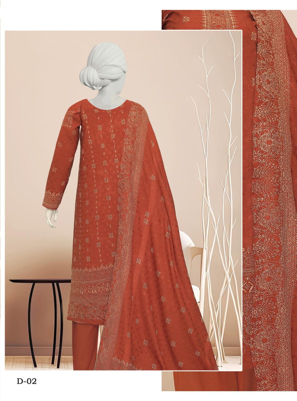 Kashmira by ABC Fabric | Printed Winter Zarri Collection Vol 09