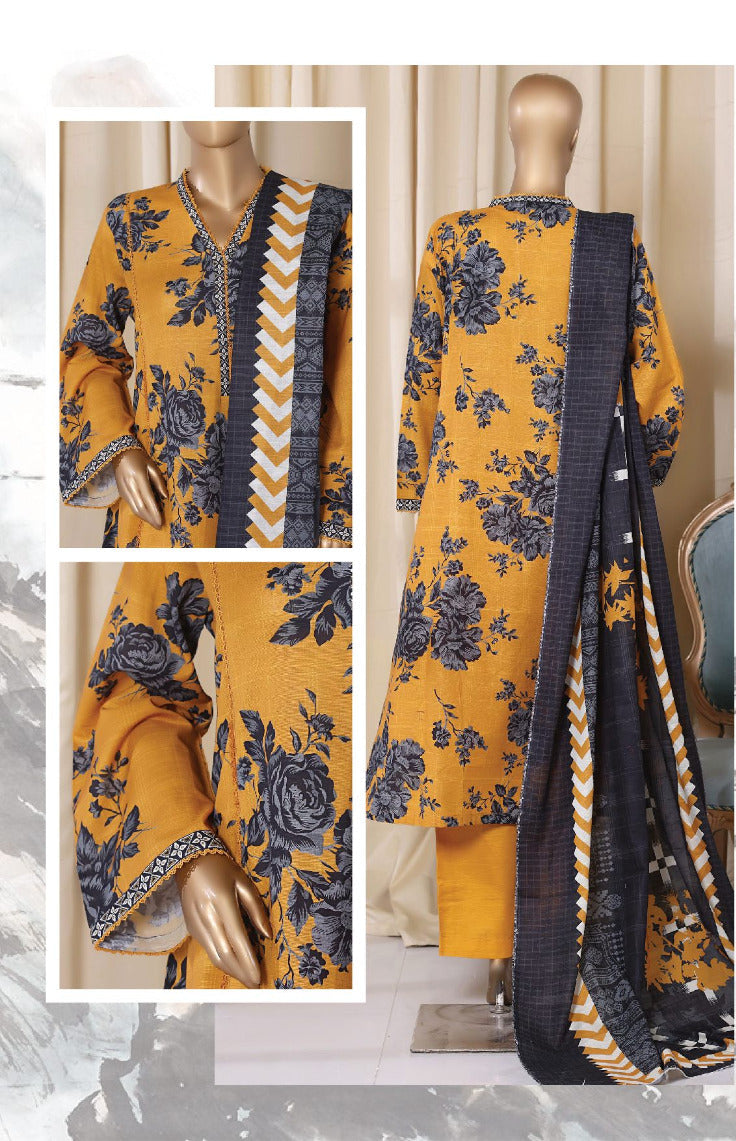 Bin Saeed | Stitched 3PC Printed Khaddar Frock Collection