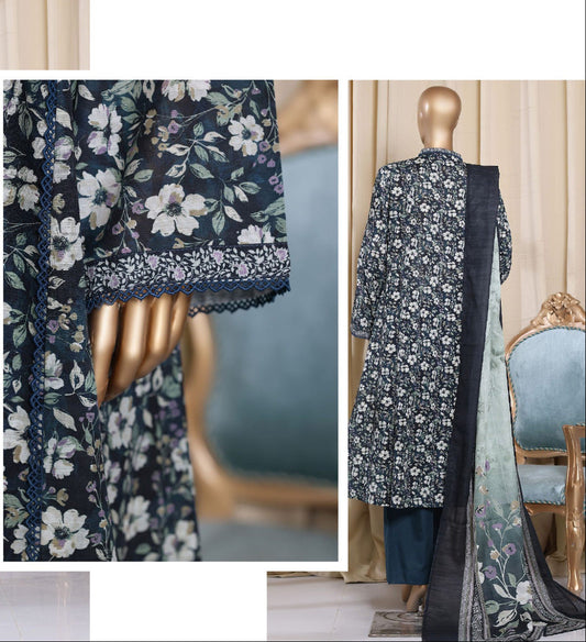 Bin Saeed | Stitched 3PC Printed Khaddar Frock Collection