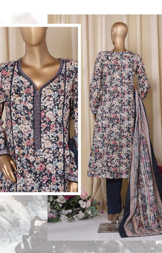 Bin Saeed | Stitched 3PC Printed Khaddar Frock Collection