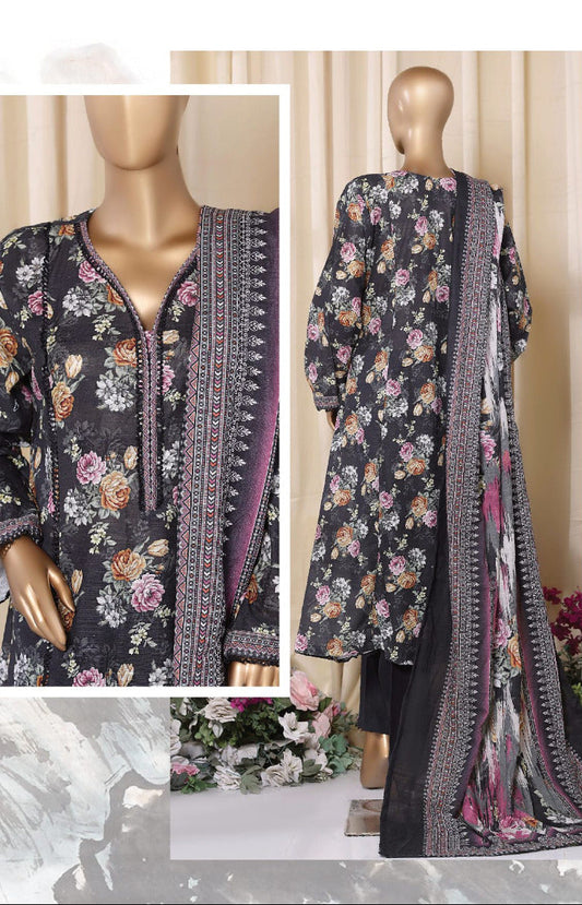 Bin Saeed | Stitched 3PC Printed Khaddar Frock Collection