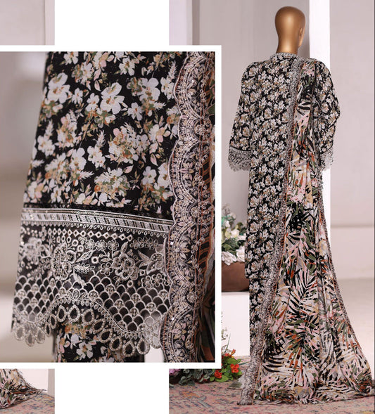 Bin Saeed | Stitched 3 Pc Embroidered Khaddar Collection
