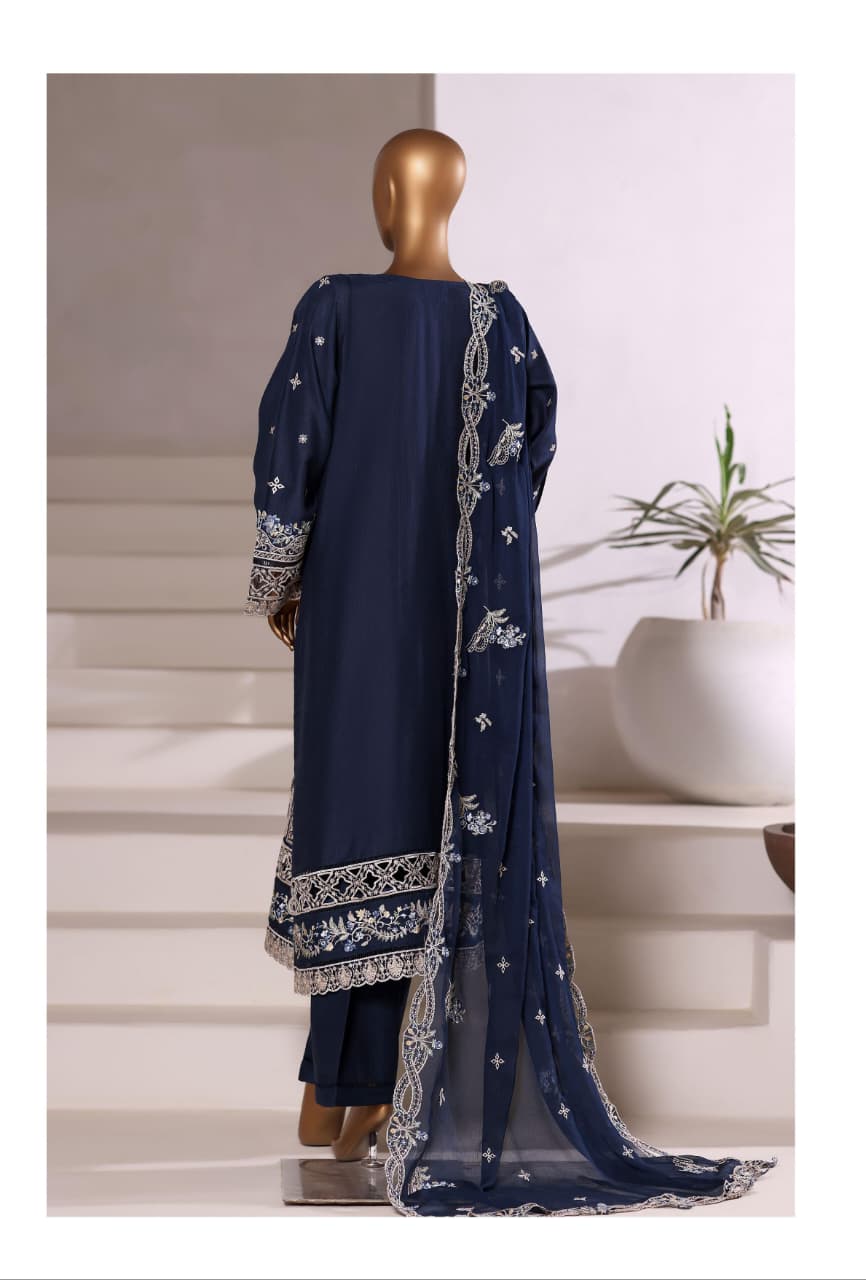 Sada Bahar | Stitched 3 Pc Embroidered Luxury Slub Viscose