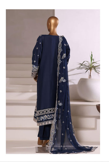 Sada Bahar | Stitched 3 Pc Embroidered Luxury Slub Viscose