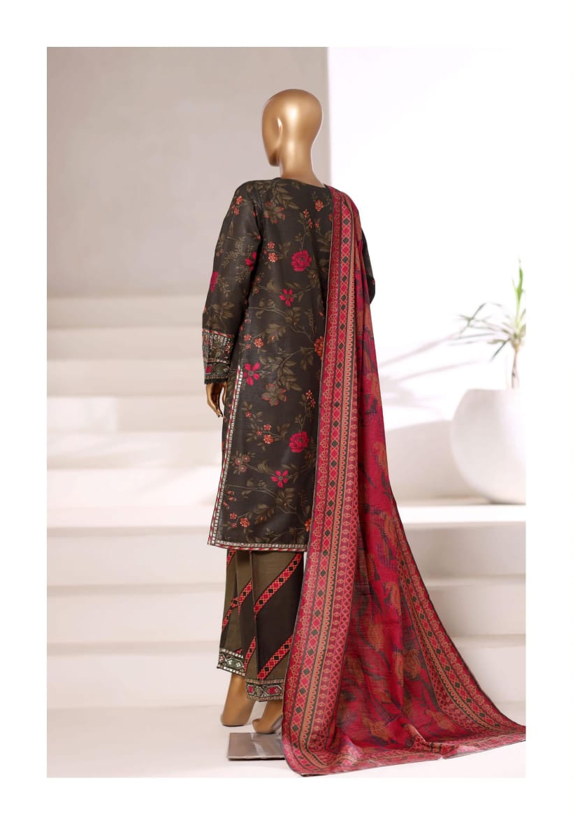 Sada Bahar | Stitched 3 Pc Embroidered Malika Khaddar Collection