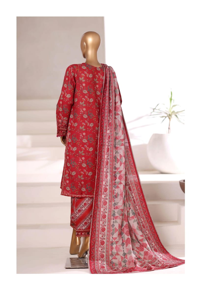 Sada Bahar | Stitched 3 Pc Embroidered Malika Khaddar Collection