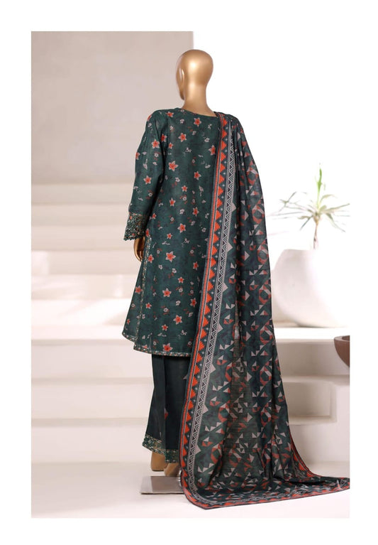 Sada Bahar | Stitched 3 Pc Embroidered Malika Khaddar Collection