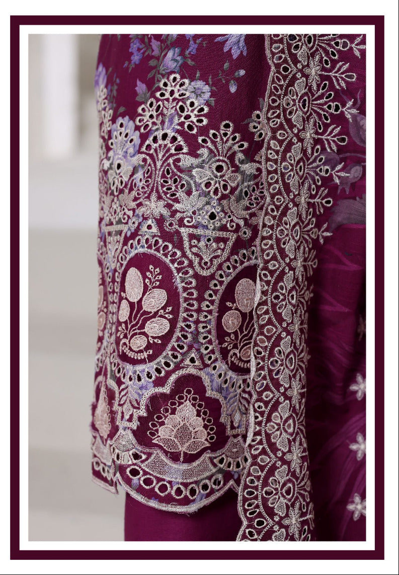 Sada Bahar | Stitch 3 Pc Laser Fusion Chikankari Khaddar Collection