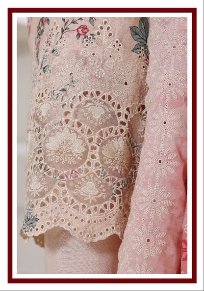 Sada Bahar | Stitch 3 Pc Laser Fusion Chikankari Khaddar Collection