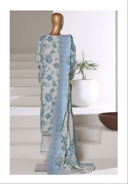 Sada Bahar | Stitch 3 Pc Laser Fusion Chikankari Khaddar Collection